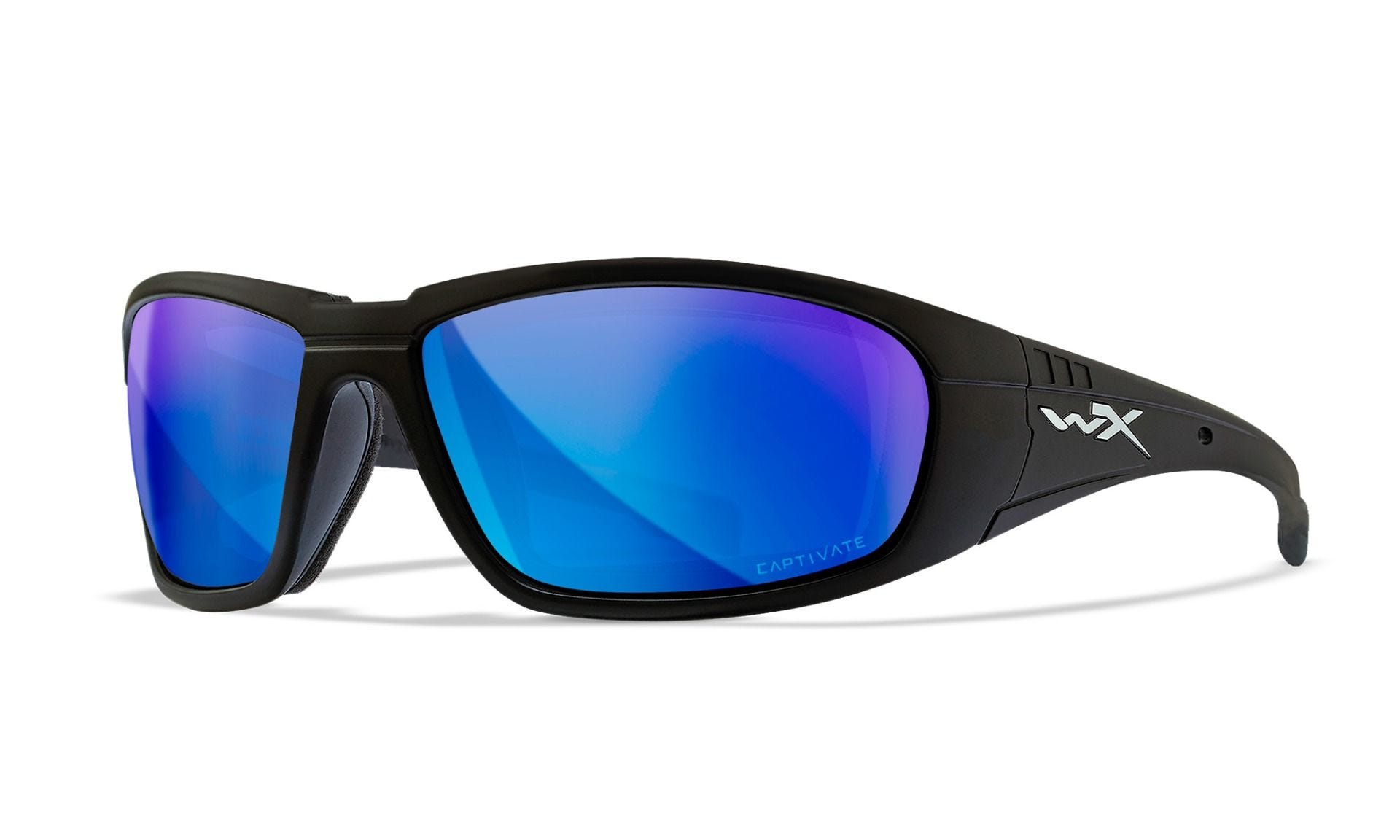 Очки защитные Wiley X WX Boss Polarized Blue Mirror, Mate Black