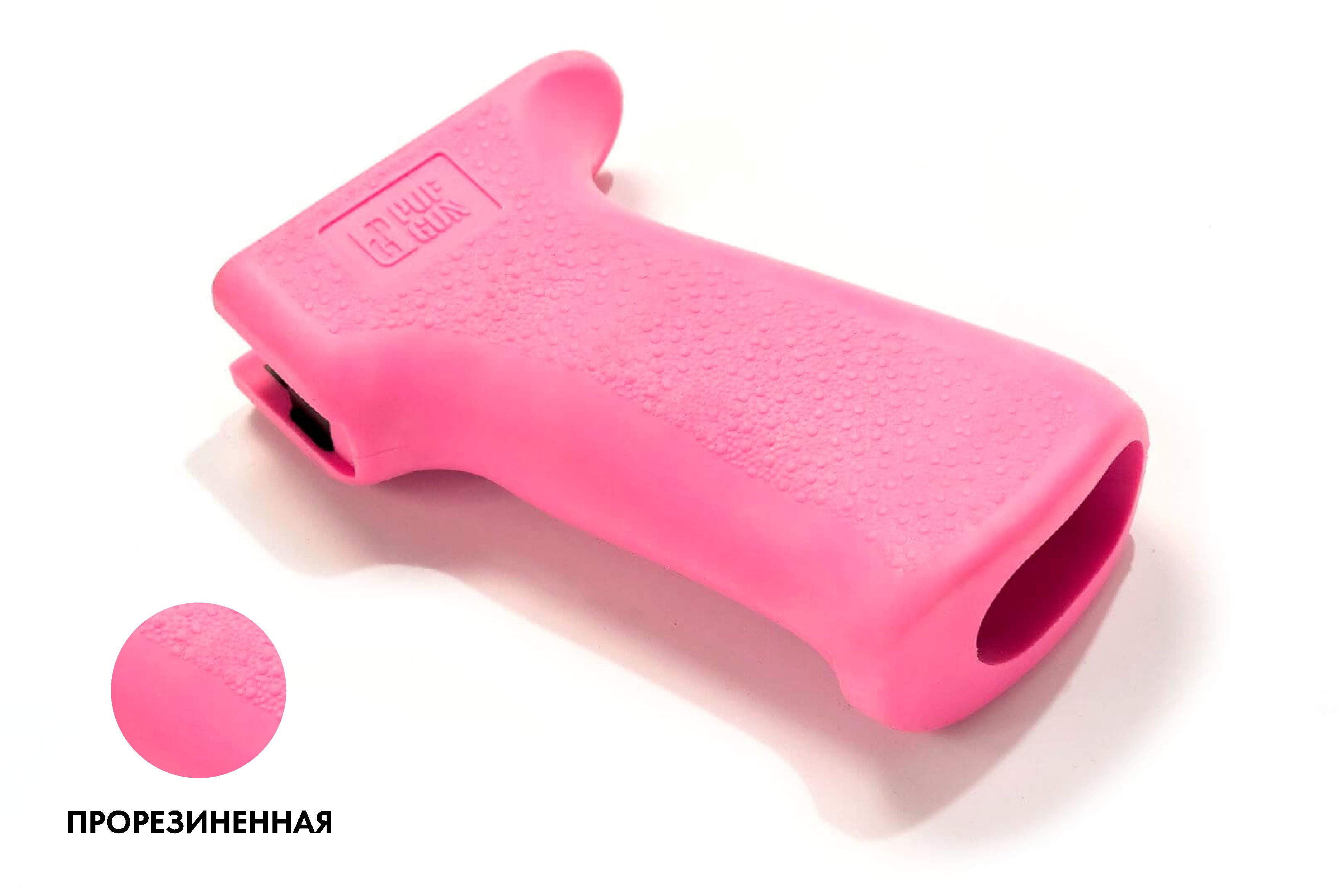 Рукоятка Pufgun Grip SG-P1/Pn, для Сайга, прямая, прорезиненная, розовый