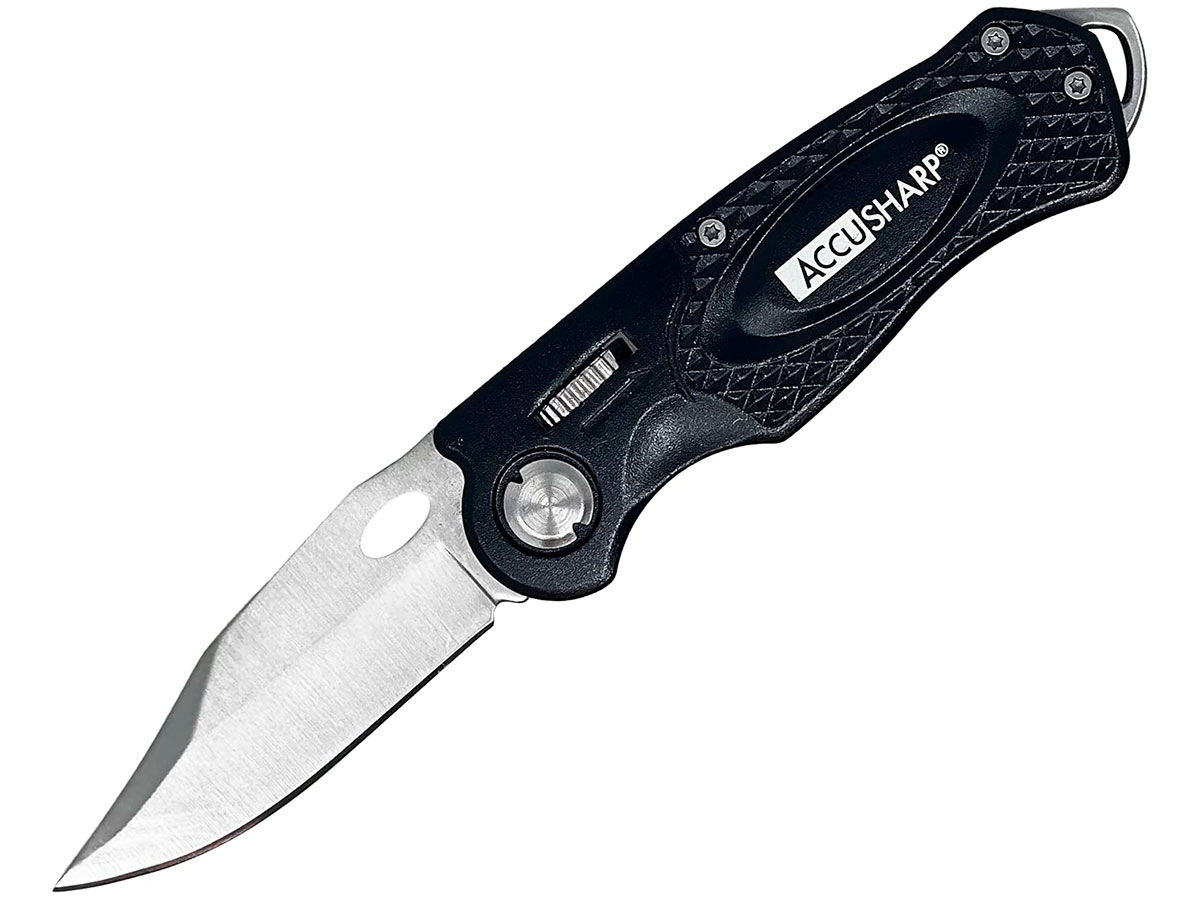 Нож складной AccuSharp Folding Sport Knife, нержавеющая сталь, черный