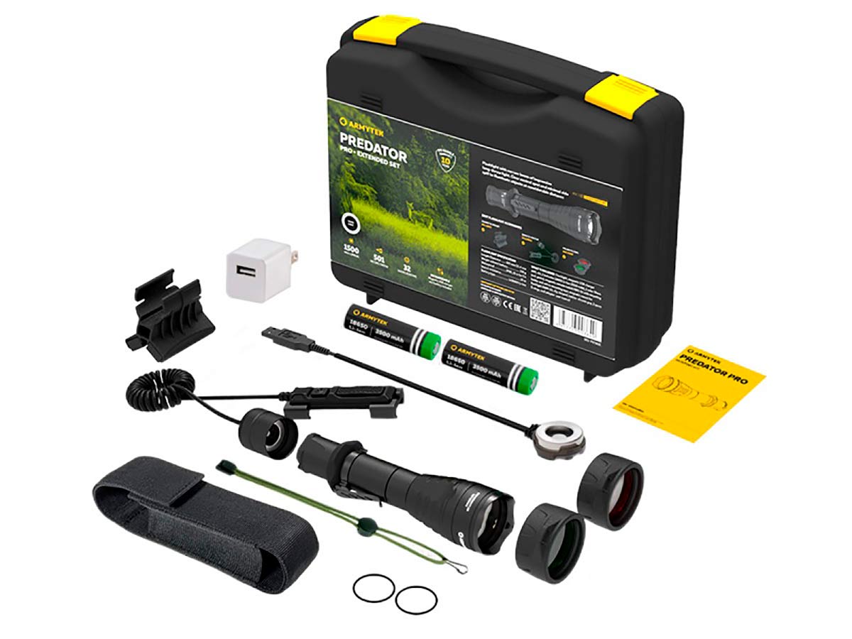 Фонарь с комплектом Armytek Predator Pro Magnet USB Extended Set Warm