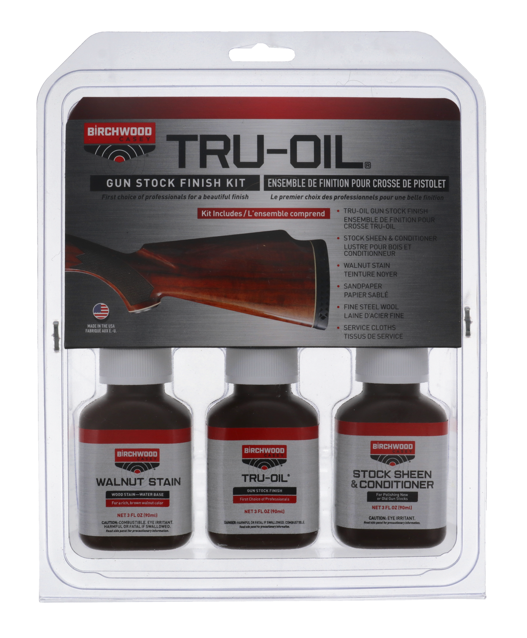 Набор для отделки ложа/приклада Birchwood Tru-Oil Stock Finishing Kit