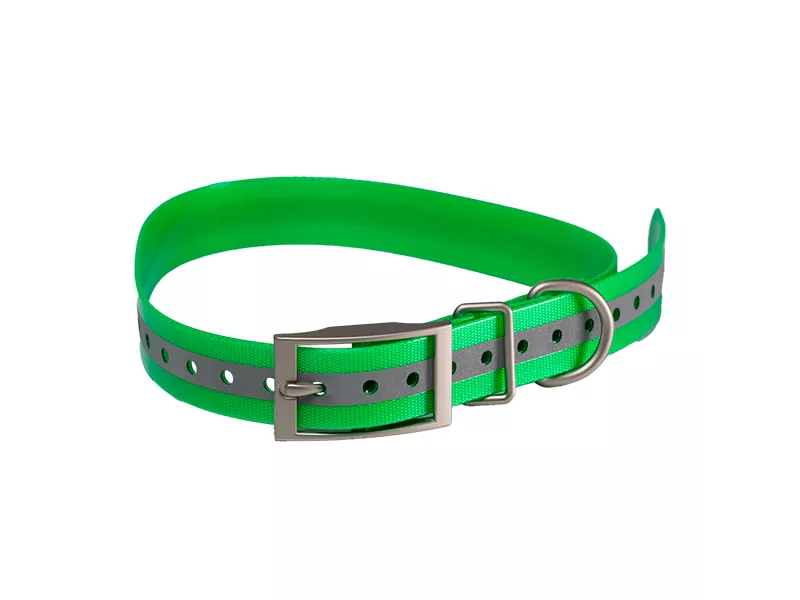 Светоотражающая зеленая шлейка для GPS-ошейника ARTELV Collar