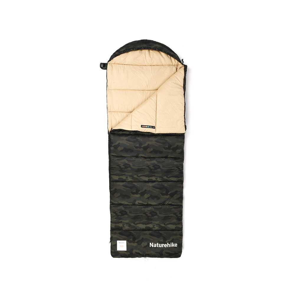 Спальный мешок Naturehike CNK2350WS023 M320 ультралегкий хлопковый с капюшоном весна осень камуфляжный