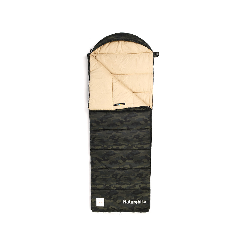 Спальный мешок Naturehike CNK2350WS023 M320 ультралегкий хлопковый с капюшоном весна осень камуфляжный