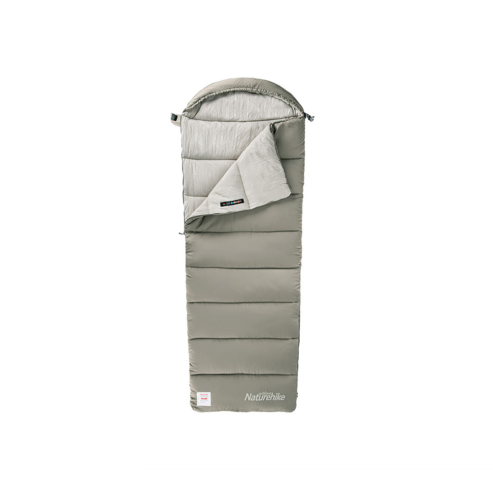 Спальный мешок Naturehike NH20MSD02 M300 ультралегкий с капюшоном весна осень зеленый, молния справа