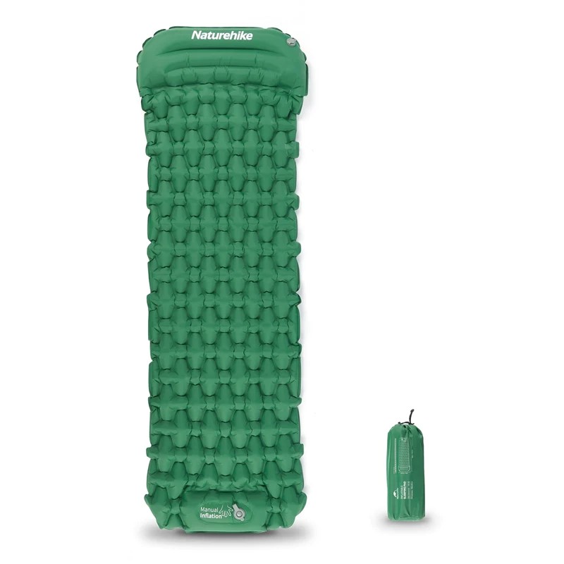 Туристический надувной матрас с насосом Naturehike CNK2300DZ0001 FC-12 зеленый