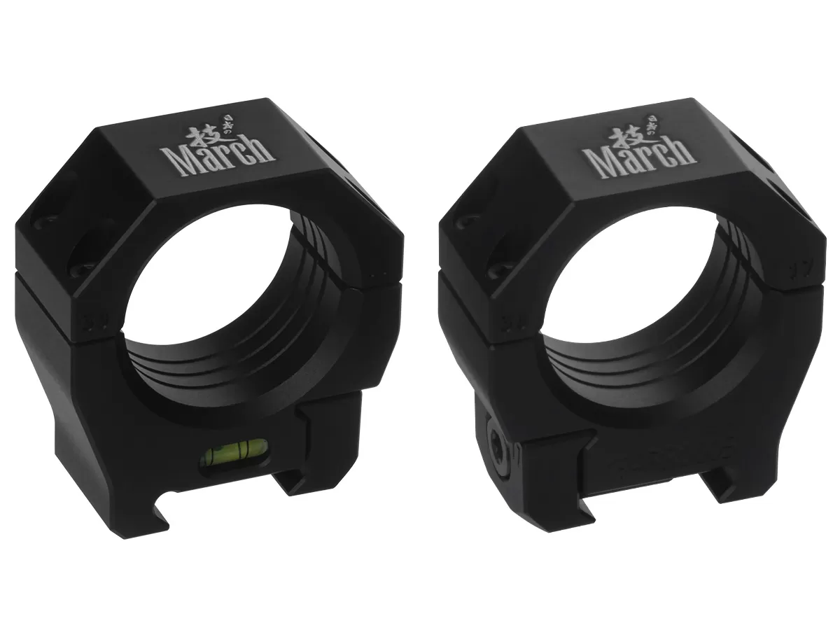 Кольца March GEN III 30мм на Picatinny, низкие (h=26мм)