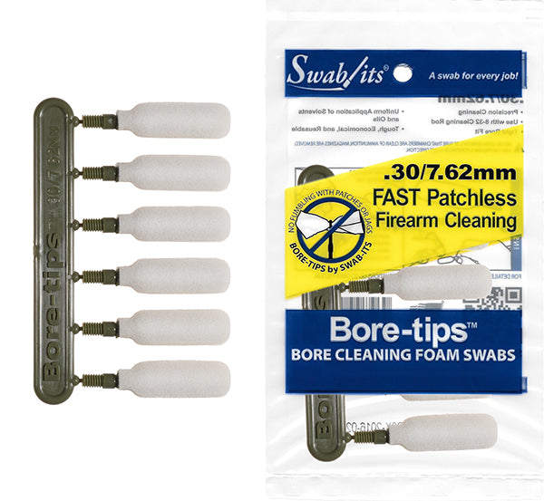 Ершики поролоновые Swab-its Bore-tips, .30/7.62mm, 6 шт