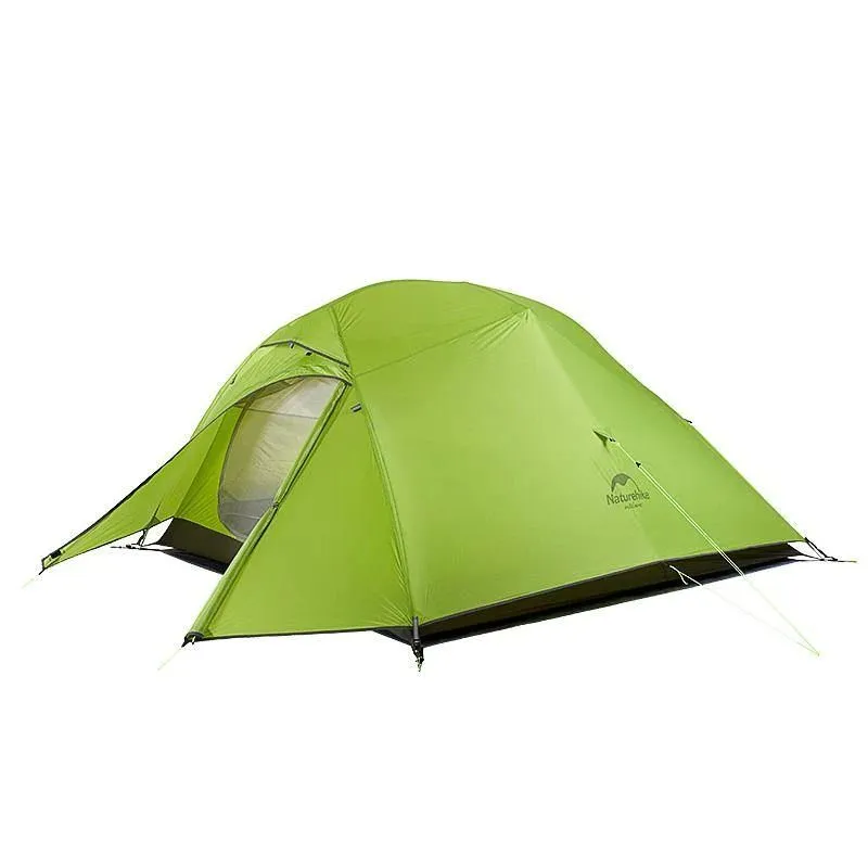 Палатка Naturehike Cloud Up NH18T030-T 20D трехместная сверхлегкая с ковриком светло-зеленый