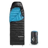 Спальный мешок Naturehike CW400 NH18C400-D с утиным пухом, размер L, черный