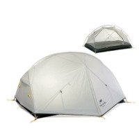 Палатка Naturehike Mongar NH17T007-M 20D двухместная сверхлегкая, серая