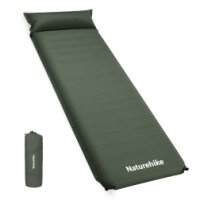 Коврик Naturehike CNK2450WS020 D04 10см с подушкой R7.8 самонадувной туристический, зеленый