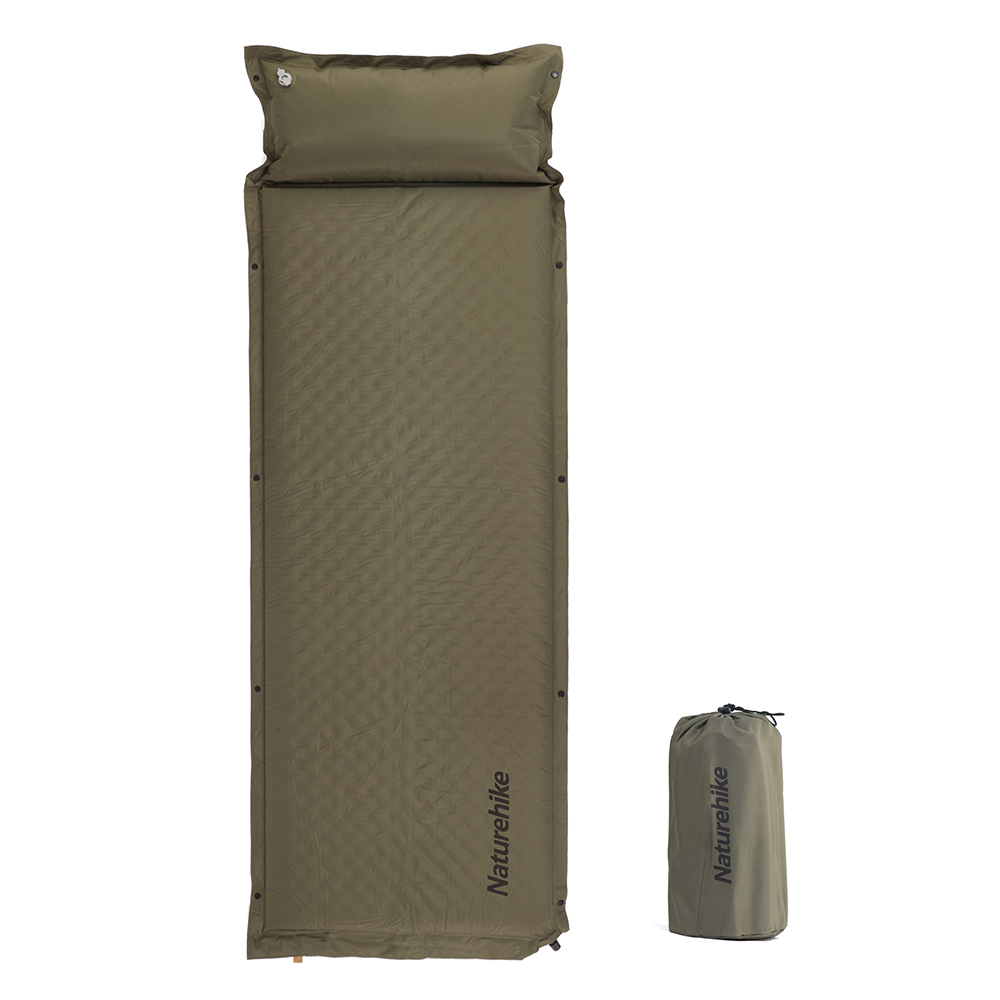 Коврик Naturehike CNK2300DZ014 D01 самонадувной с подушкой зеленый 3см