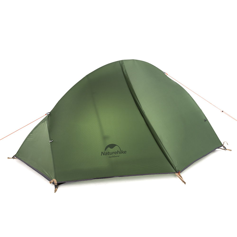Палатка Naturehike NH18A095-D 20D одноместная сверхлегкая с ковриком зеленый