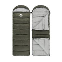 Спальный мешок Naturehike U Series Двойной хлопок осень-зима зеленый U150, молния слева