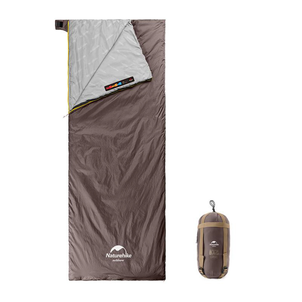 Спальный мешок Naturehike NH21MSD09 мини LW180, размер XL, коричневый