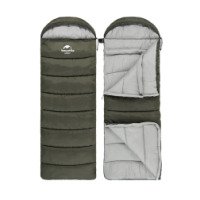 Спальный мешок Naturehike U Series Двойной хлопок осень-зима зеленый U250S, молния слева