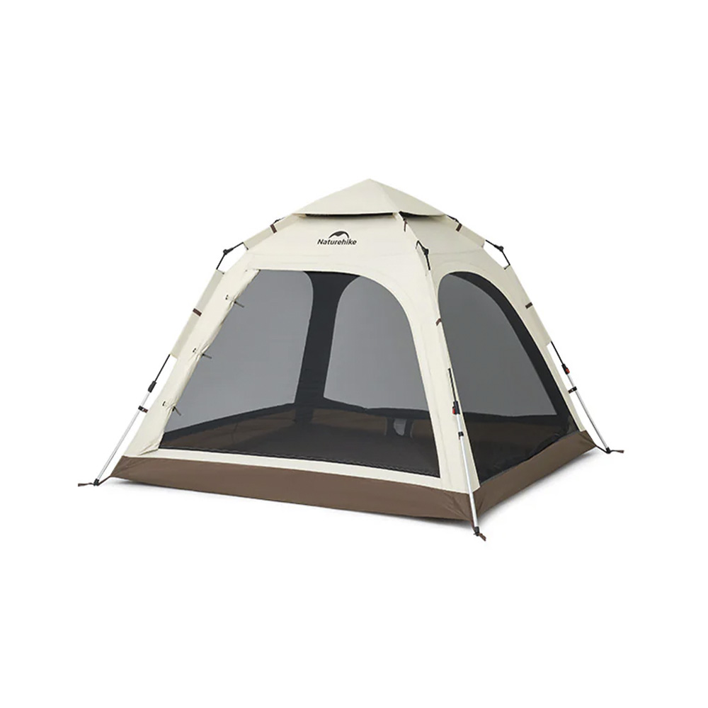 Палатка Naturehike Ango Automatic CNK2550WS010 трехместная, большая, бежевая с коричневым
