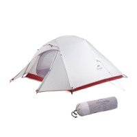 Палатка Naturehike Cloud Up NH18T030-T 20D трехместная сверхлегкая с ковриком, светло-серый