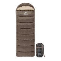 Спальный мешок Naturehike U Series Двойной хлопок осень-зима коричневый U250, молния слева