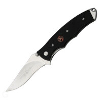 Нож Tekut "Medium Shark", лезвие 75 общ.105, рукоять - G10 черная, в блистере, LK9005-CP