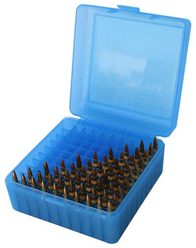 Коробка для патронов MTM Case-Gard RM-100, синяя