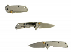 Нож Sanrenmu серии Outdoor лезвие 71 мм, рукоять металл, крепление на ремень 7056LUF-SF