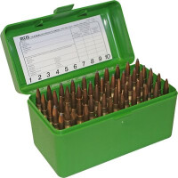 Коробка для патронов MTM Case-Gard RL-50, зеленая