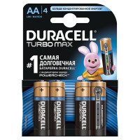 Щелочные батарейки Duracell Turbo Max AA, 4УП, 4 шт