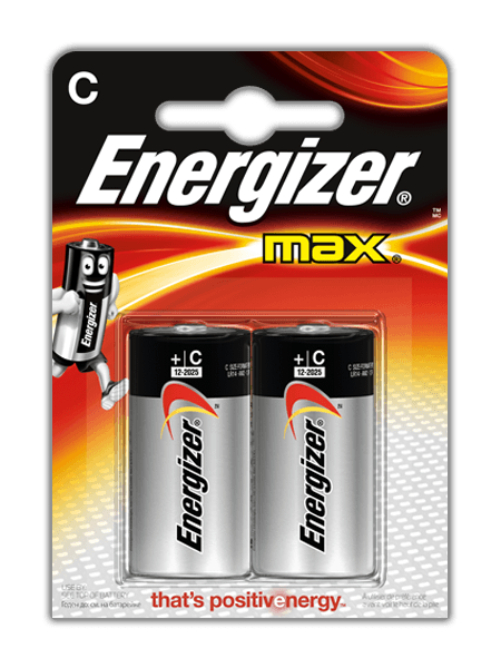 Щелочные батарейки Energizer Max - C, 2 шт
