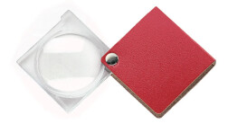 Лупа складная двояковыпуклая ручная (карманная) Eschenbach economy, Ø 45 мм, 3.5х (10.0 дптр), красная
