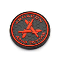 Патч Armacon, черный с красным лого