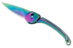Нож Tekut Pecker A Fashion, лезвие 65 общ.160, нерж. сталь, цвет - спектр.