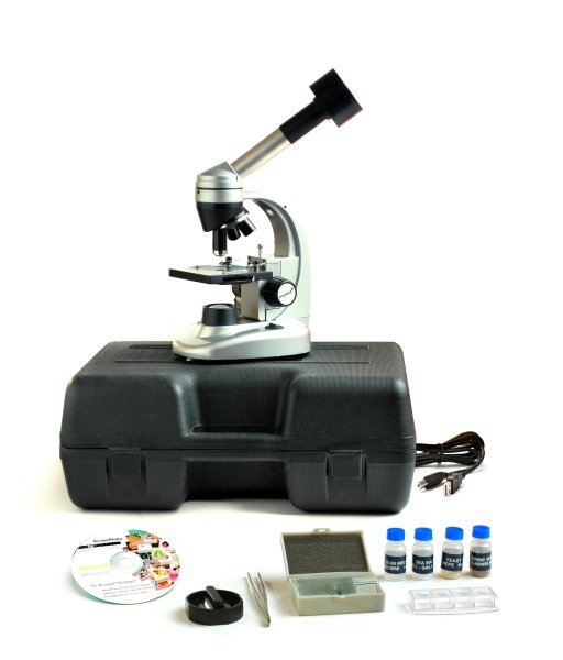 Микроскоп цифровой Levenhuk D50L NG, монокулярный (в комплекте цифровая камера и набор для опытов)