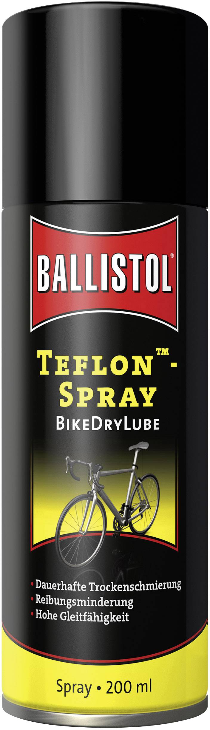 Смазка тефлоновая для велосипедов Ballistol BikeDryLube, спрей, 200мл