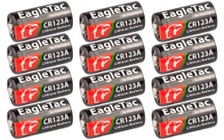 Комплект батарей литиевых EagleTac CR123A 1700мАч (12 штук)