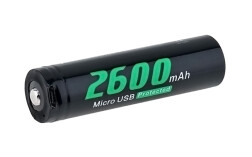 Аккумулятор литий-ионный Soshine 18650 2600mAh 3.7V USB