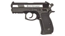 Пистолет пневматический ASG CZ-75 compact металл, никель, подвижный затвор 16200