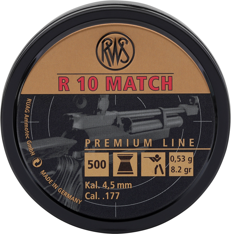 Пули RWS R 10 Match 0.53 г, 4.50 мм, 500 шт