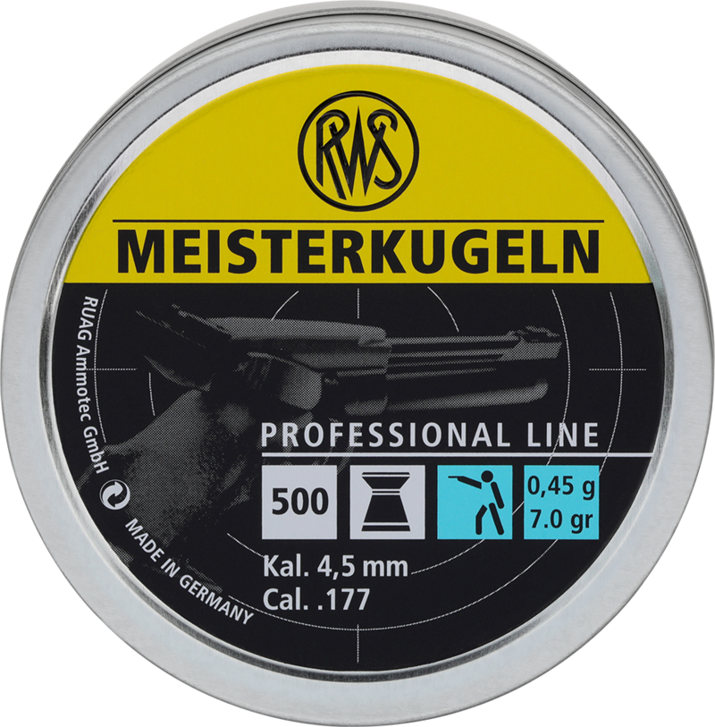 Пули RWS Meisterkugeln 0.45 г, 4.50 мм, 500 шт