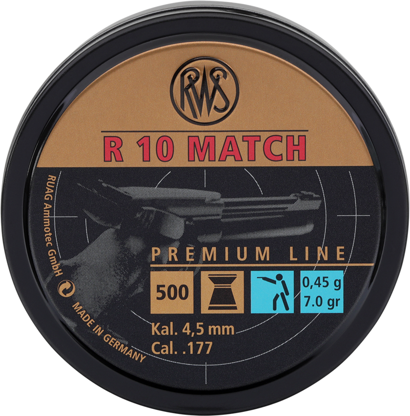 Пули RWS R 10 Match 0.45 г, 4.48 мм, 500 шт