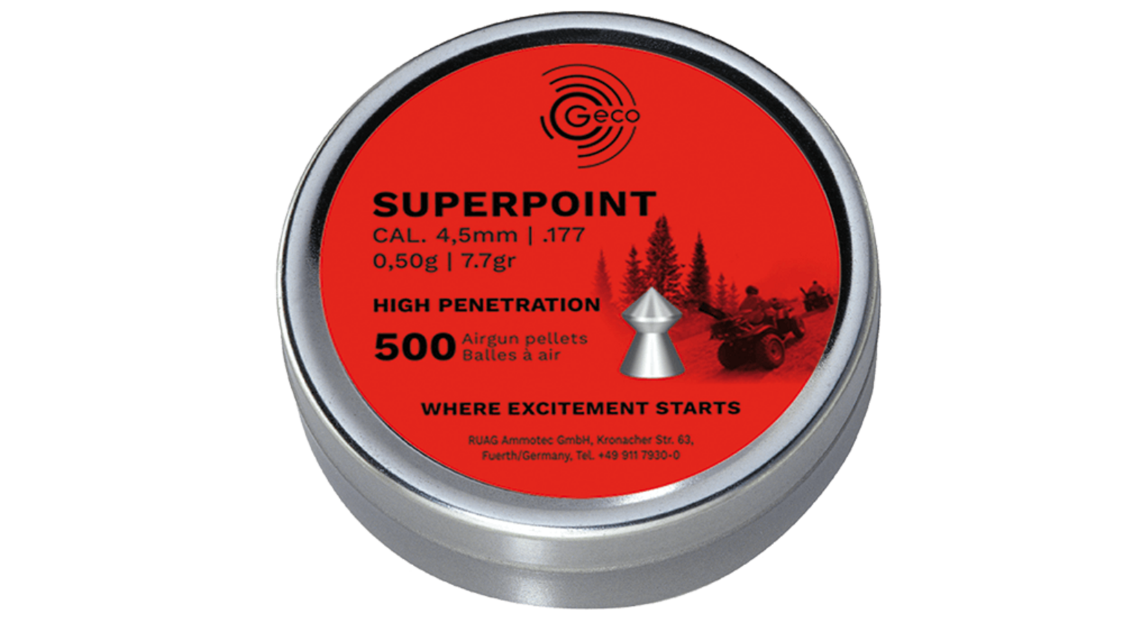 Пули Geco Superpoint 0.50 г, 4.5 мм, 500 шт