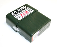 Коробка для патронов MTM 50 BMG Slip-Top, зеленая
