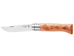 Нож Opinel серии Tradition Alpine Advantures №08, клинок 8,5см, нерж.сталь, рукоять-дуб, рис.-горн.велосипед